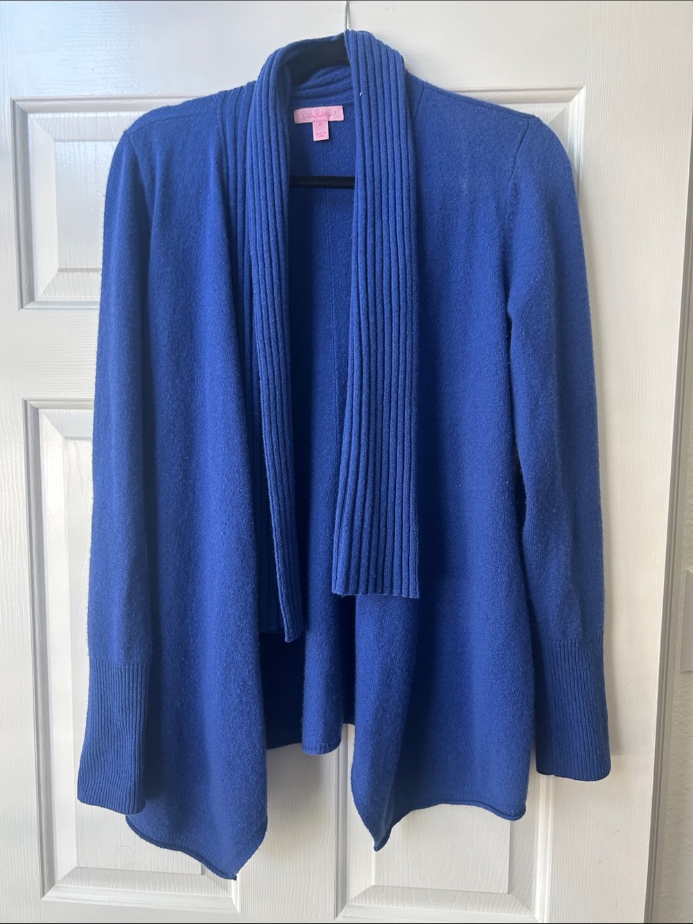 Lilly Pulitzer Cobalt Blue Open-Front Knit Cardigan
